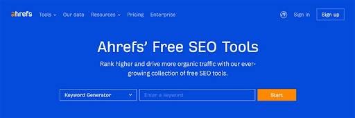 Ahrefs โปรแกรม SEO ฟรี