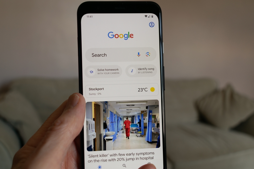 Google news discovery on Pixel 4. 